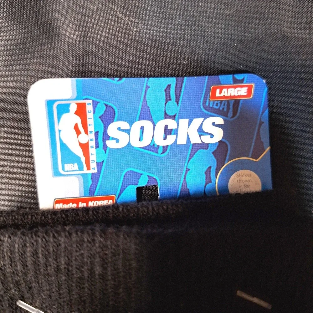 Large‎ youth boys authentic black NBA socks